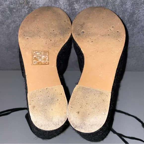 ASOS Shoes TAMIKO Size 4 Embroidered Black 4” High Wedges - Picture 13 of 15